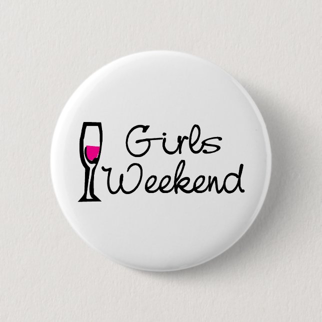 Badge Rond 5 Cm Week-end de filles (Devant)