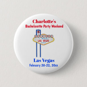 Badge Rond 5 Cm Week-end de filles de partie de Las Vegas