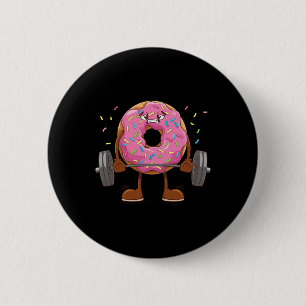 Badge Rond 5 Cm Weightlifing - Drôle Fitness entraînement Gym Donu