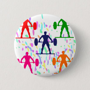 BADGE ROND 5 CM WEIGHTLIFTING