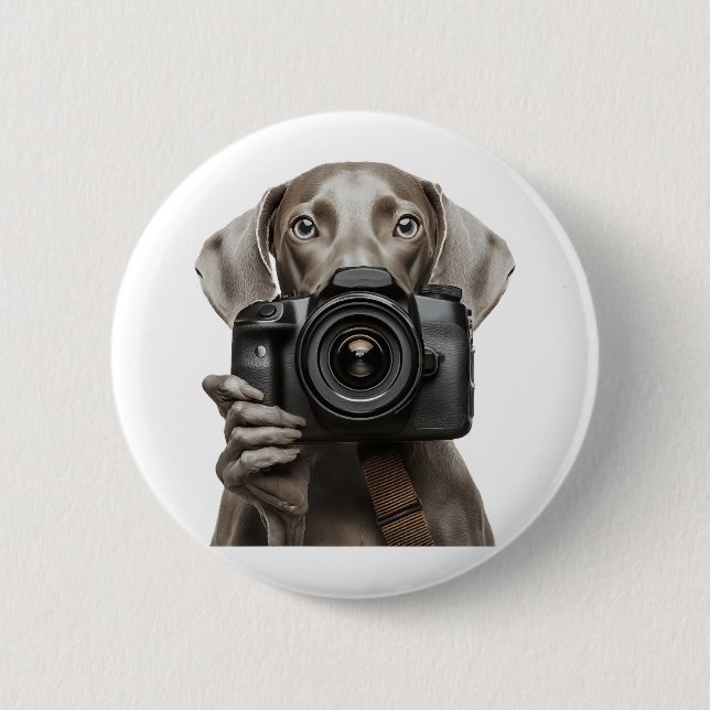 Badge Rond 5 Cm Weimaraner  (Devant)