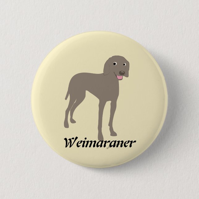 Badge Rond 5 Cm Weimaraner (Devant)