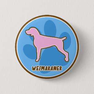 Badge Rond 5 Cm Weimaraner à la mode