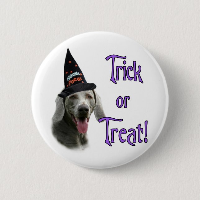 Badge Rond 5 Cm Weimaraner Trick (Devant)