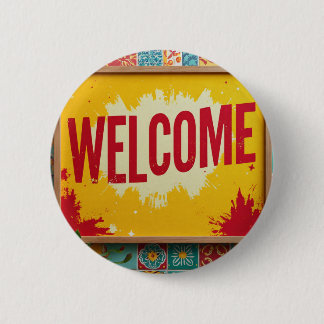 Badge Rond 5 Cm Welcome design on 