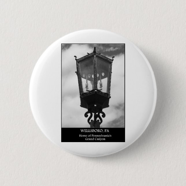 Badge Rond 5 Cm Wellsboro, maison de PA du canyon grand de la (Devant)