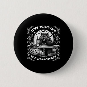 Badge Rond 5 Cm Werewolf En Attente D'Halloween Éffrayante Effract