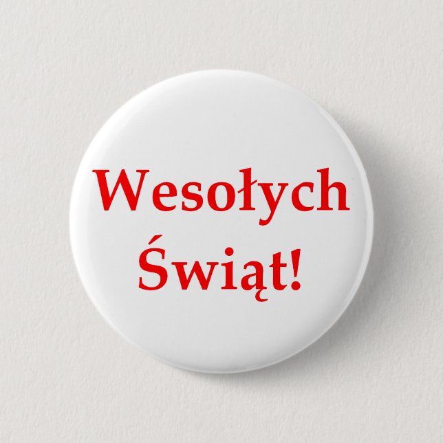 Badge Rond 5 Cm Wesolych Swiat (Devant)
