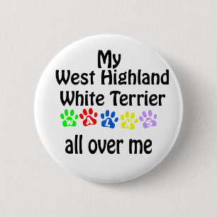 Badge Rond 5 Cm West Highland White Terrier Walks Design
