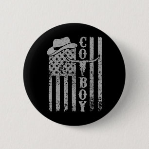 Badge Rond 5 Cm Western Country Hommes Ado Garçon Enfant Rodeo Sou