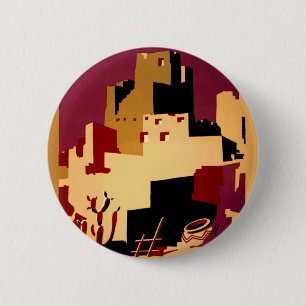 Badge Rond 5 Cm Western Southwest Pueblo WPA National