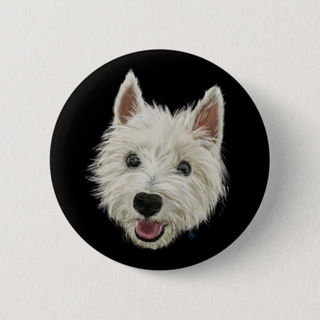 Badge Rond 5 Cm Westie (Devant)