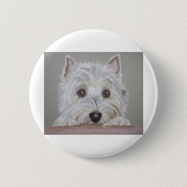 Badge Rond 5 Cm Westie (Devant)