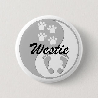Badge Rond 5 Cm westie de yang de yin