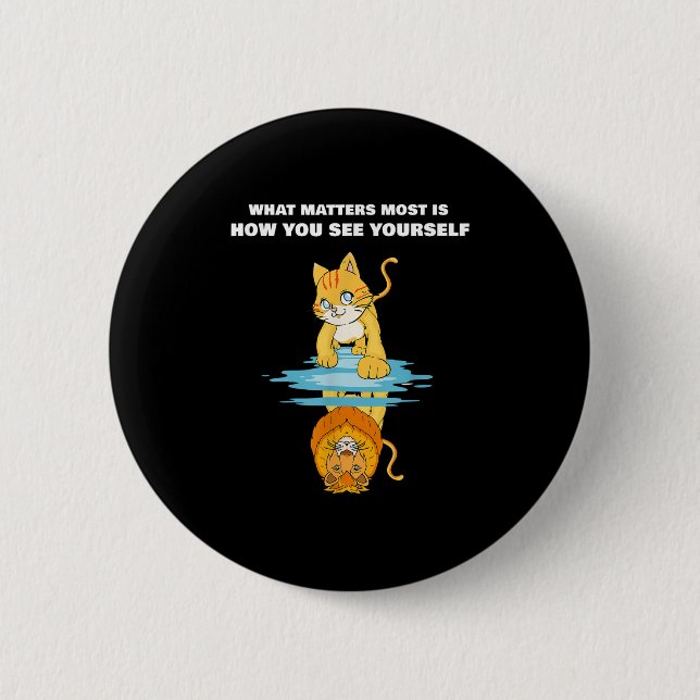Badge Rond 5 Cm What S Most Is How You See Yourself Motivational L (Devant)