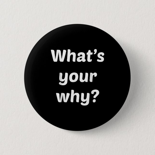 Badge Rond 5 Cm What's Your Why Insring Motivational Entrepreneur  (Devant)