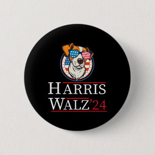 Badge Rond 5 Cm Wheimer 2024 Funny Chien Election Kamala Harris Ti