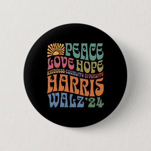 Badge Rond 5 Cm Wheimer 2024 Peace Love Hope Kindness Equality Div