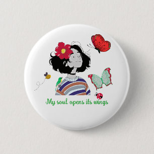 Badge Rond 5 Cm Where Spring Meets Me