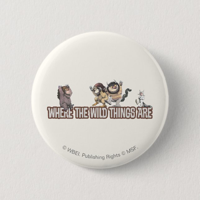 Badge Rond 5 Cm Where the Wild Things Are Characters on Logo (Devant)