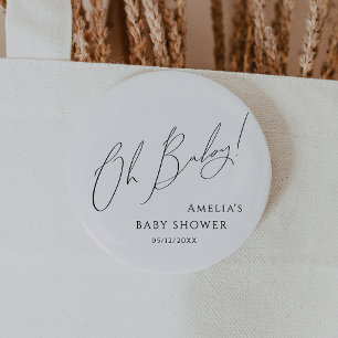 Badge Rond 5 Cm Whimsical Genre Neutre Oh Baby