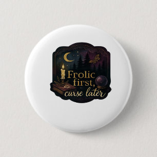 Badge Rond 5 Cm Whimsigoth Imaginaire Forêts mystiques, lunes et m