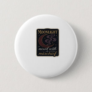 Badge Rond 5 Cm Whimsigoth Imaginaire Forêts mystiques, lunes et m