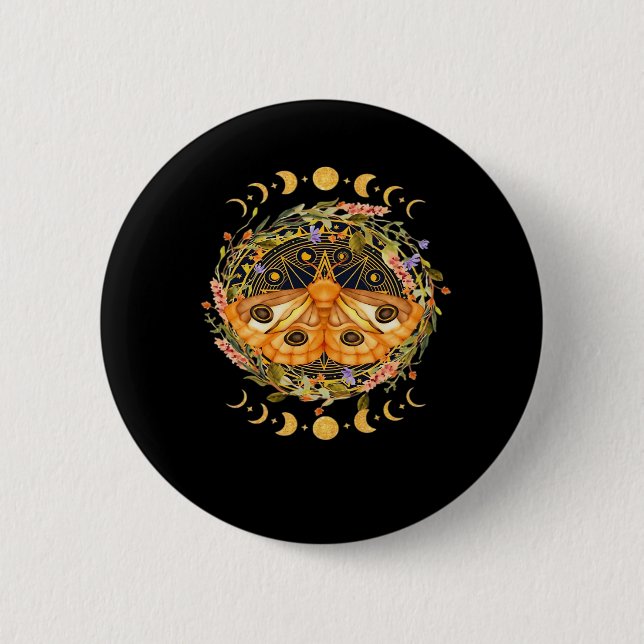 Badge Rond 5 Cm Whimsigoth Moth Classic (Devant)