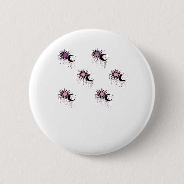 Badge Rond 5 Cm Whimsigoth Sun Moon Witchy (Devant)