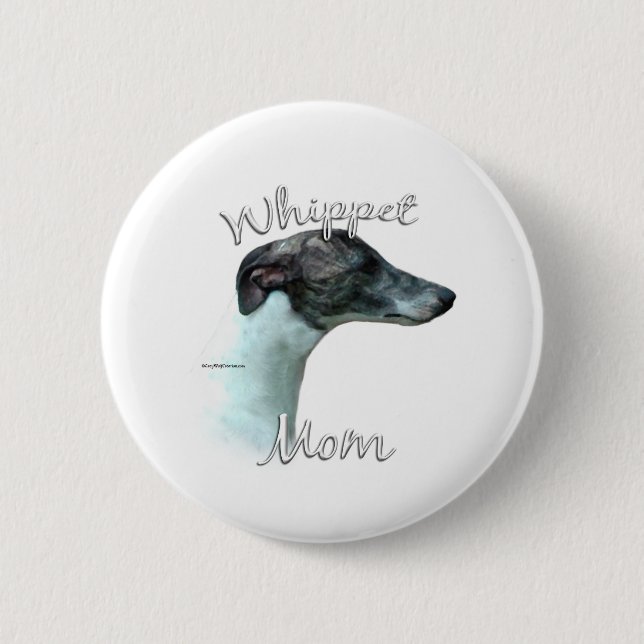 Badge Rond 5 Cm Whippet Maman 2 (Devant)