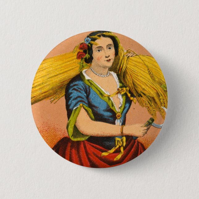 Badge Rond 5 Cm Whiskey Advertising Étiquette, Vers 1860. (Devant)