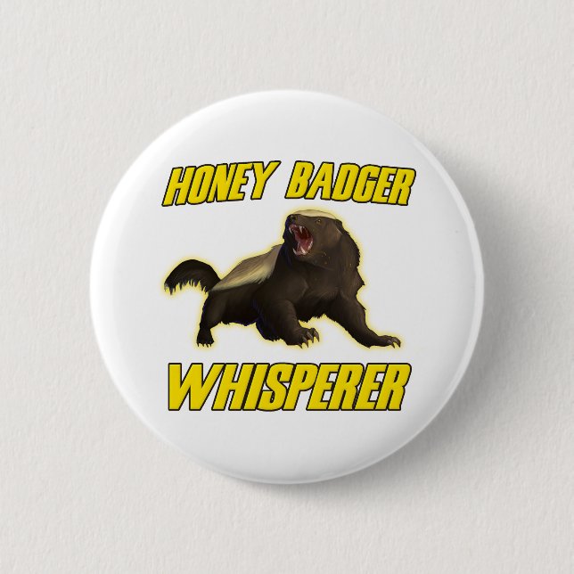 Badge Rond 5 Cm Whisperer de blaireau de miel (Devant)