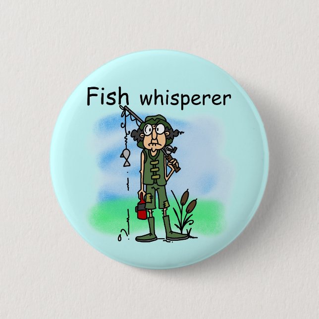 Badge Rond 5 Cm Whisperer de poissons (Devant)
