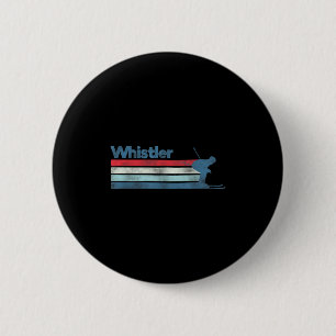 Badge Rond 5 Cm Whistler Canada Ski Retro