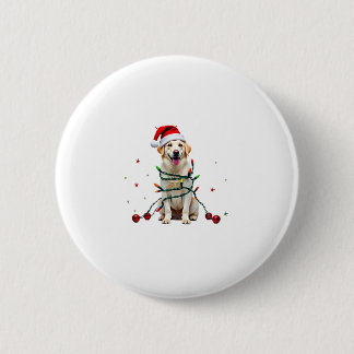 Badge Rond 5 Cm White Boxer Dog Ugly Christmas Sweater Funny Xmas