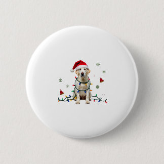 Badge Rond 5 Cm White Boxer Dog Ugly Christmas Sweater Funny Xmas 