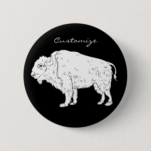 Badge Rond 5 Cm White Buffalo Thunder_cove (Devant)
