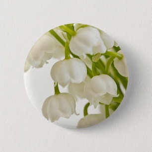 Badge Rond 5 Cm White Lilies