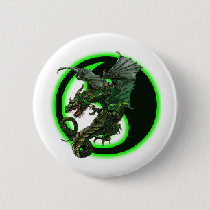 Badge Rond 5 Cm Wicked Dragon Design