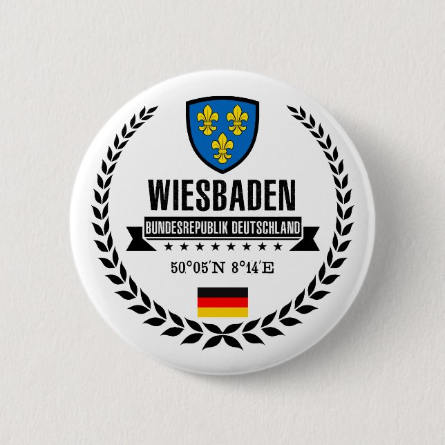 Badge Rond 5 Cm Wiesbaden (Devant)