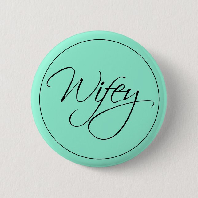 Badge Rond 5 Cm Wifey Calligraphie (Devant)