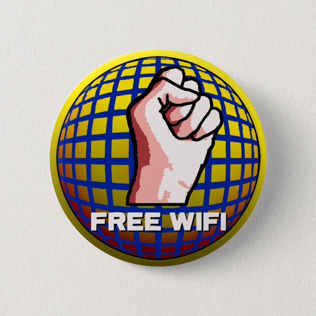 Badge Rond 5 Cm WiFi gratuit (Devant)