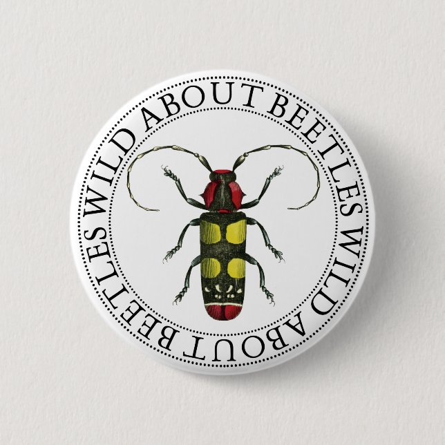 Badge Rond 5 Cm Wild About Beetles (Devant)
