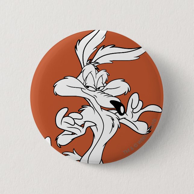 Badge Rond 5 Cm WILE E. COYOTE™ Air Satisfait (Devant)