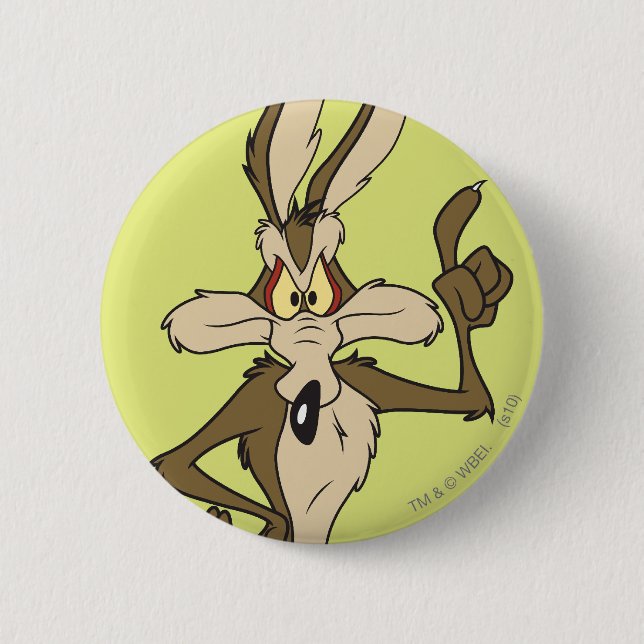 Badge Rond 5 Cm Wile E. Coyote Haut (Devant)