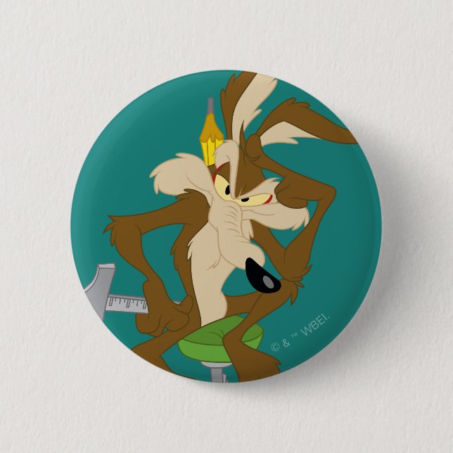 Badge Rond 5 Cm WILE E. COYOTE™ Planning (Devant)