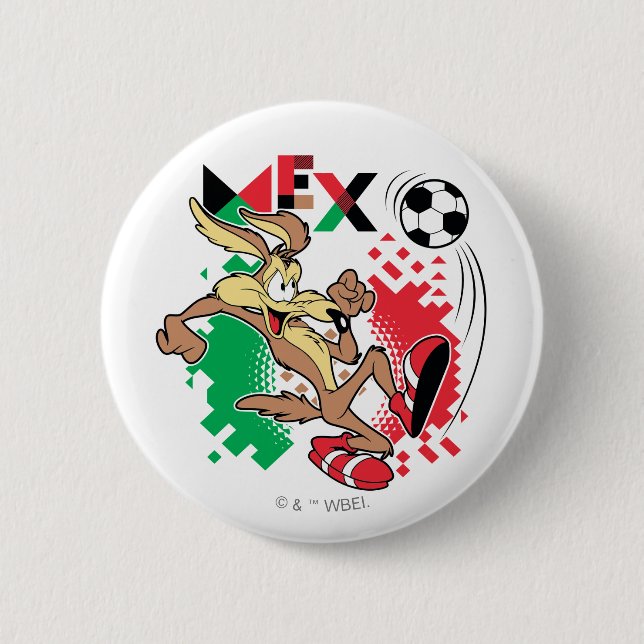 Badge Rond 5 Cm WILE E. COYOTE™ Team Mexico Soccer Graphic (Devant)