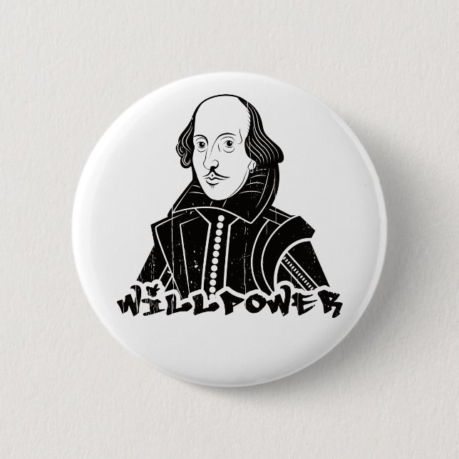 Badge Rond 5 Cm Will Shakespeare Portrait (Devant)