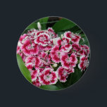 Badge Rond 5 Cm William doux fleurit autour du bouton<br><div class="desc">Fleurs douces de fleur de William en fleur.</div>