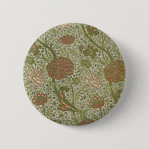Badge Rond 5 Cm William Morris Cray Fleur de Sauge Floral Botaniqu